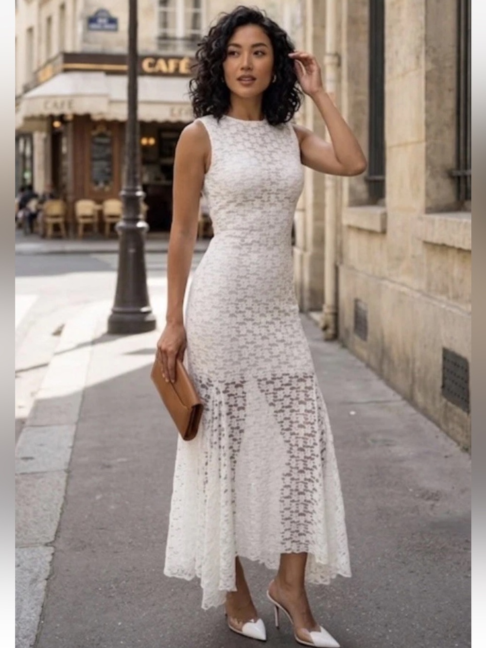 Zara long lace midi